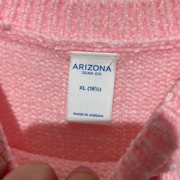 Arizona Jean Co. Women's Rose Pink Crew Neck Knit Pullover Sweater Size XL NWT - Picture 4 of 9